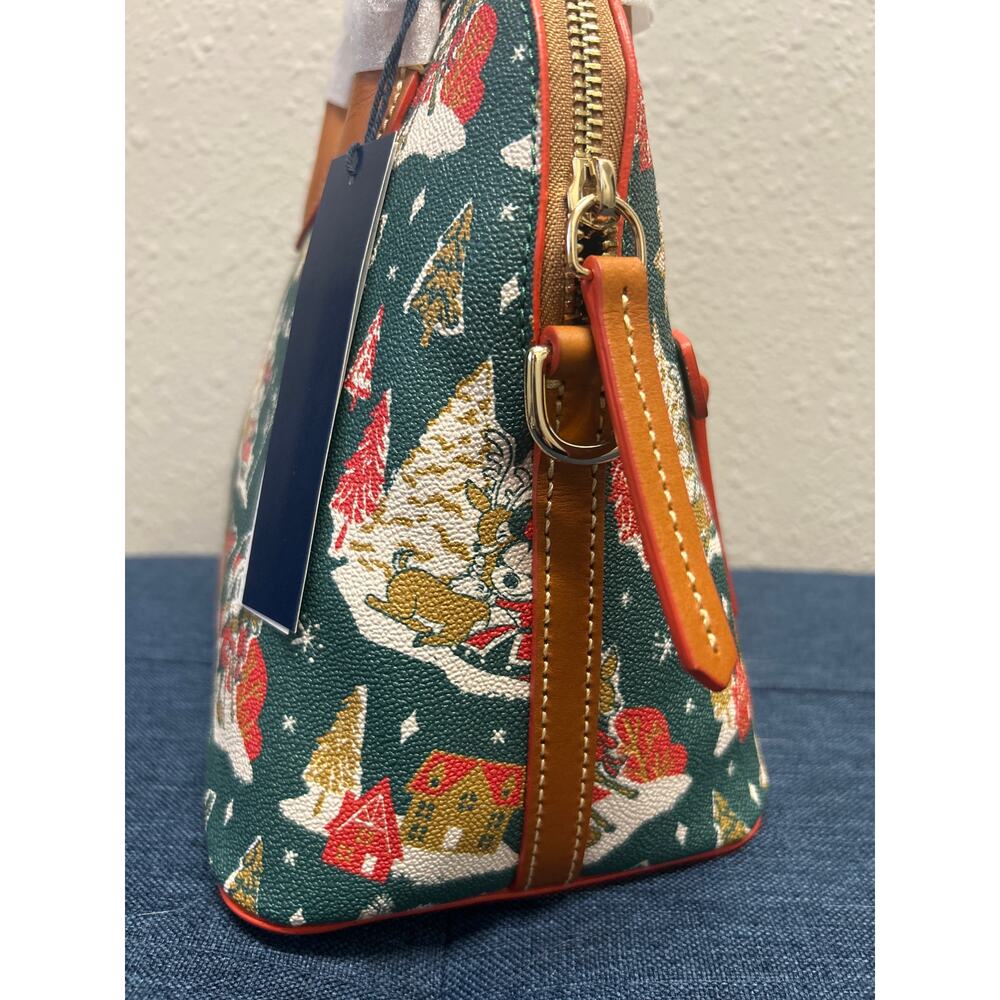 NWT Disney Dooney & Bourke Mickey Minnie Mouse Christmas 2022 Satchel Purse Bag - Picture 4 of 16